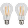 2-Pack 100W Equivalent Clear 12W LED Dimmable Standard Bulbs