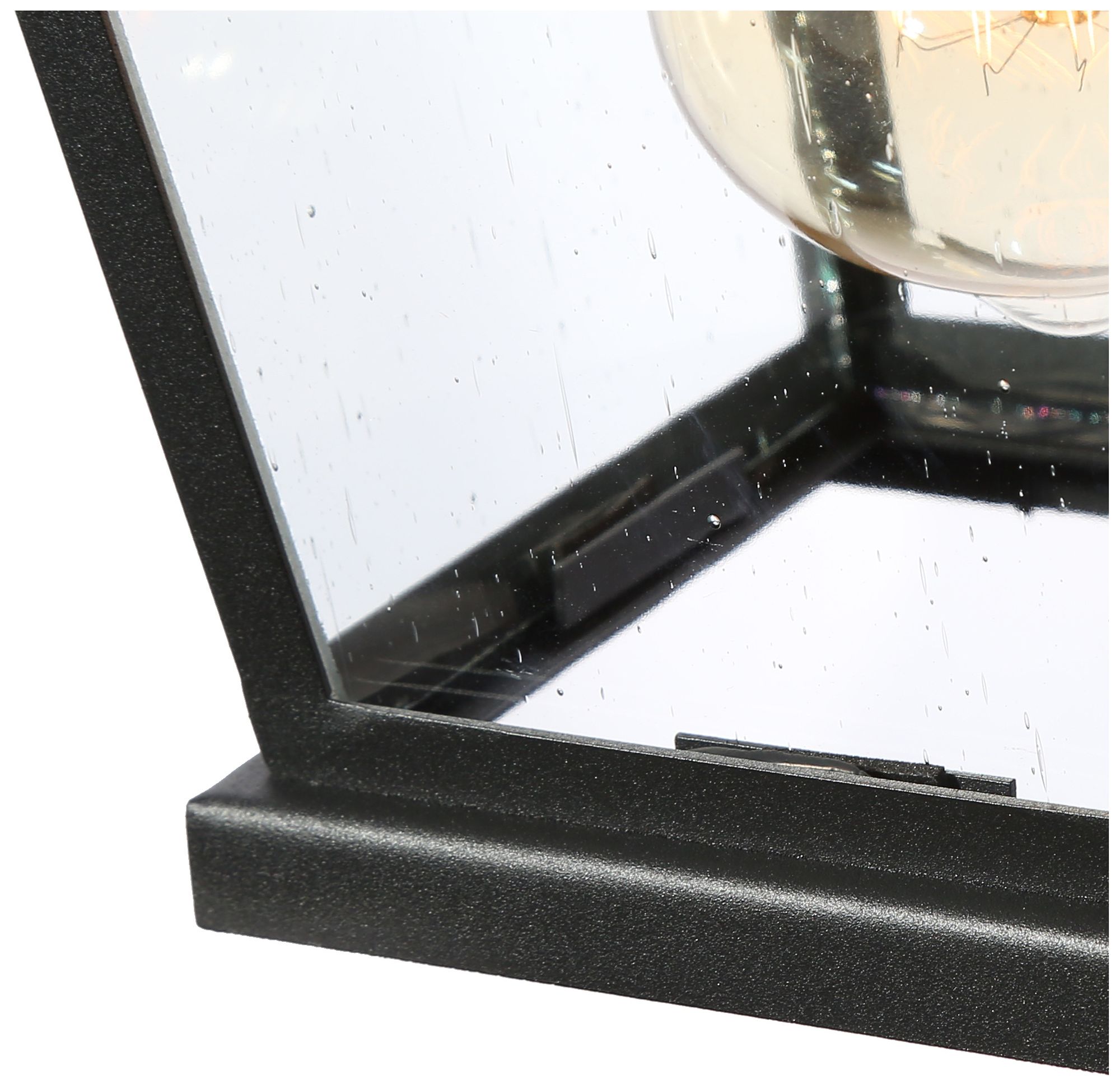 Image 5 2-Pack 13.8" High Textured Black Geometric Metal Outdoor Wall Light more views