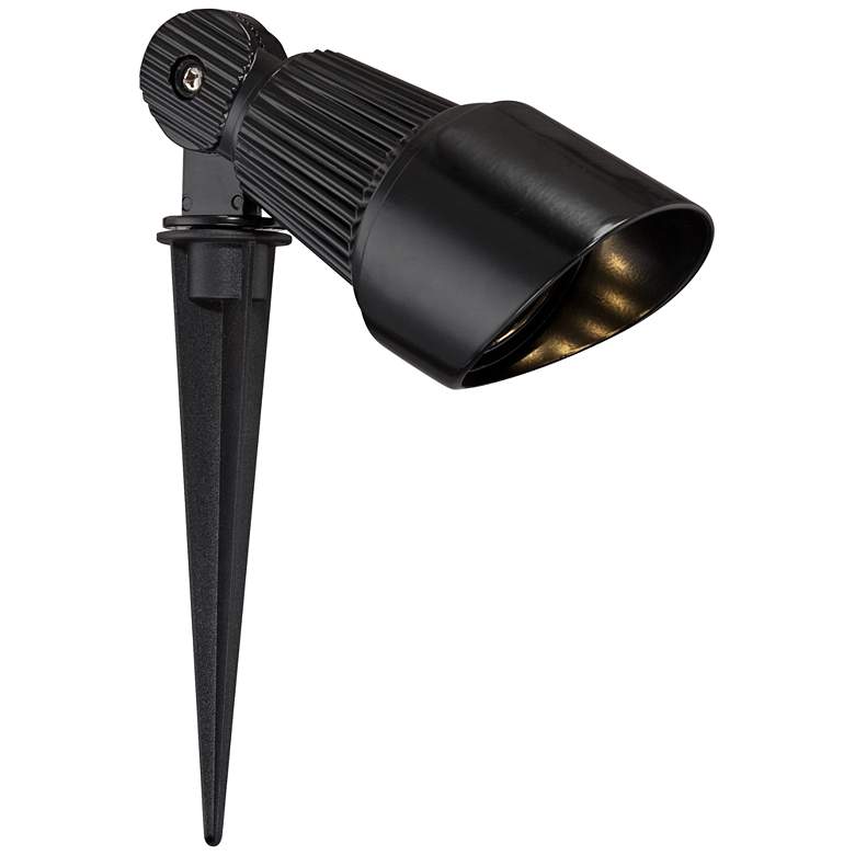 Image 4 2 Pack of Hooded Black 7 1/2 inch High LED Landscape Spotlights more views