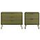 2-pc DUMBO Standard 3-Drawer Dresser and 2.0 Nightstand in Olive Green