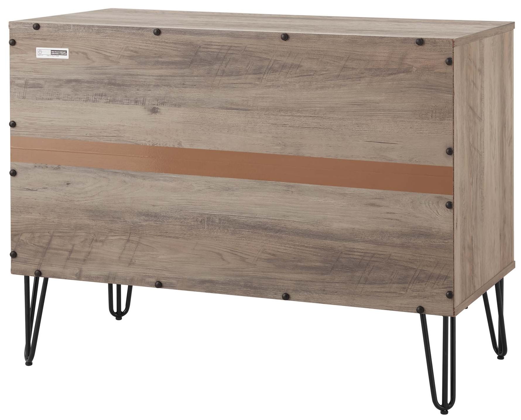 2-pc DUMBO Standard 3-Drawer Dresser and 2.0 Nightstand in Rustic Grey