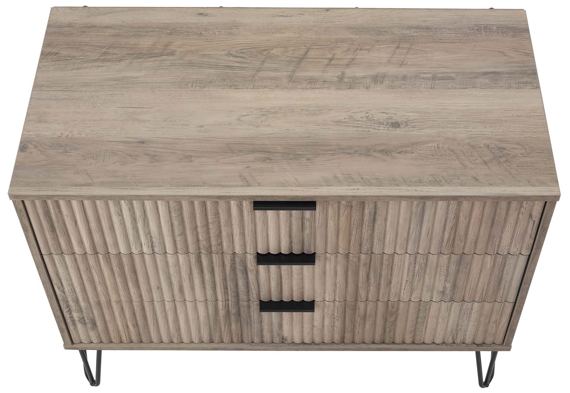 2-pc DUMBO Standard 3-Drawer Dresser and 2.0 Nightstand in Rustic Grey