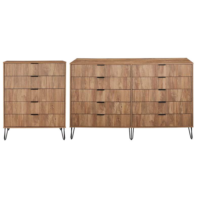 Image 1 2-Piece DUMBO 5-Drawer Tall Dresser & DUMBO 10-Drawer Double Tall Dres