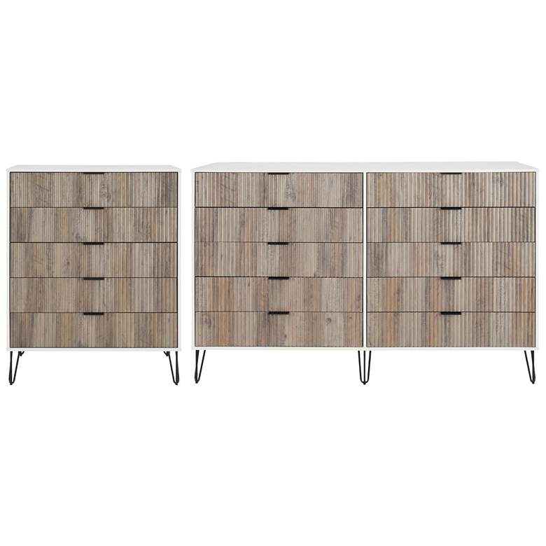 Image 1 2-Piece DUMBO 5-Drawer Tall Dresser & DUMBO 10-Drawer Double Tall Dres