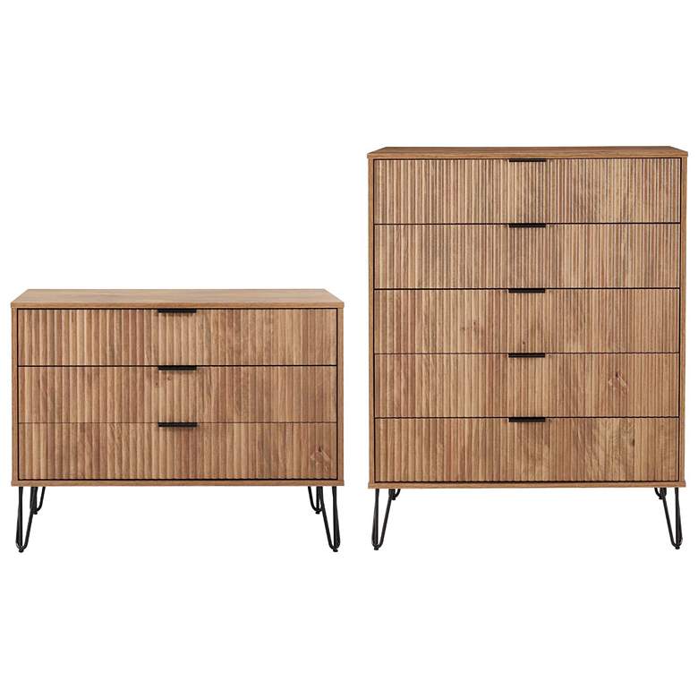 Image 1 2-Piece DUMBO 5-Drawer Tall Dresser and DUMBO 3-Drawer Standard Dresser
