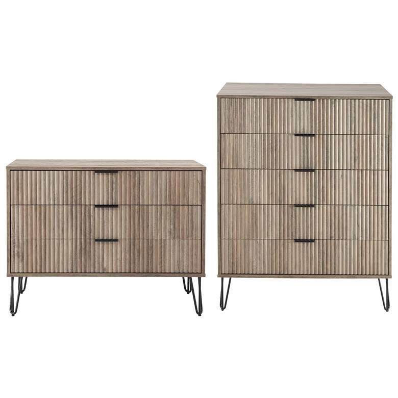 Image 1 2-Piece DUMBO 5-Drawer Tall Dresser and DUMBO 3-Drawer Standard Dresser