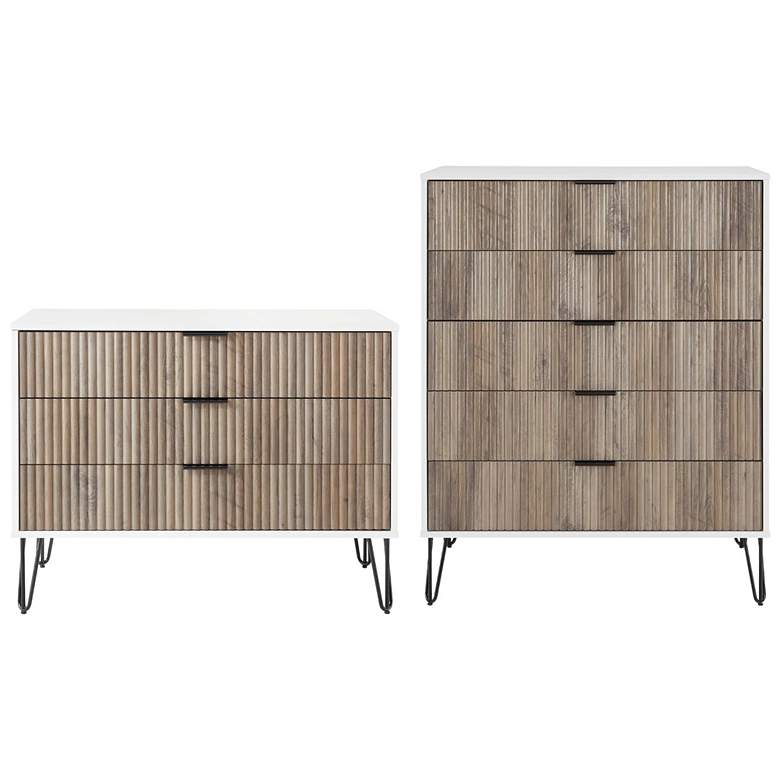 Image 1 2-Piece DUMBO 5-Drawer Tall Dresser and DUMBO 3-Drawer Standard Dresser