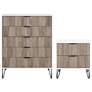 2-Piece DUMBO  5-Drawer Tall Dresser and DUMBO Nightstand 2.0
