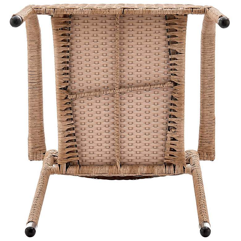 Image 4 2-Piece Genoa Patio Dining Armchair in Nature Tan Weave more views