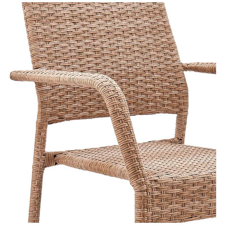 Image 7 2-Piece Genoa Patio Dining Armchair in Nature Tan Weave more views