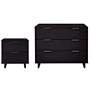 2-Piece Granville Standard Dresser and Nightstand Set in Black