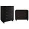 2-Piece Granville Tall Chest and Standard Dresser Set in Black