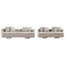 2- Piece Modern Verandah Chenille 112" Sofa and 90.6" Sofa in Bei