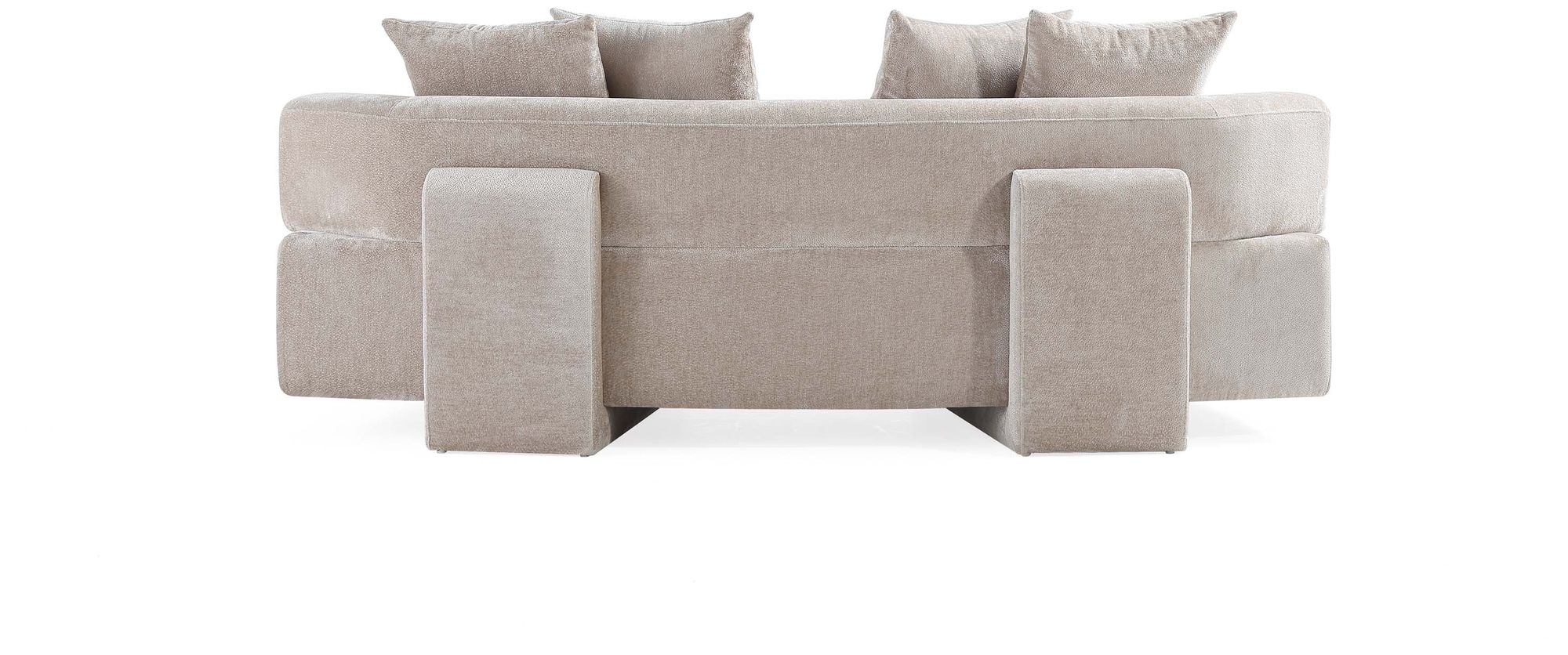 2- Piece Modern Verandah Chenille 112" Sofa and 90.6" Sofa in Bei