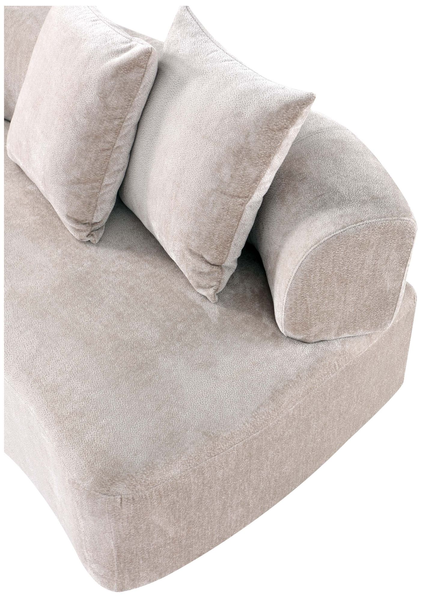 Image 7 2- Piece Modern Verandah Chenille 112" Sofa and 90.6" Sofa in Bei more views