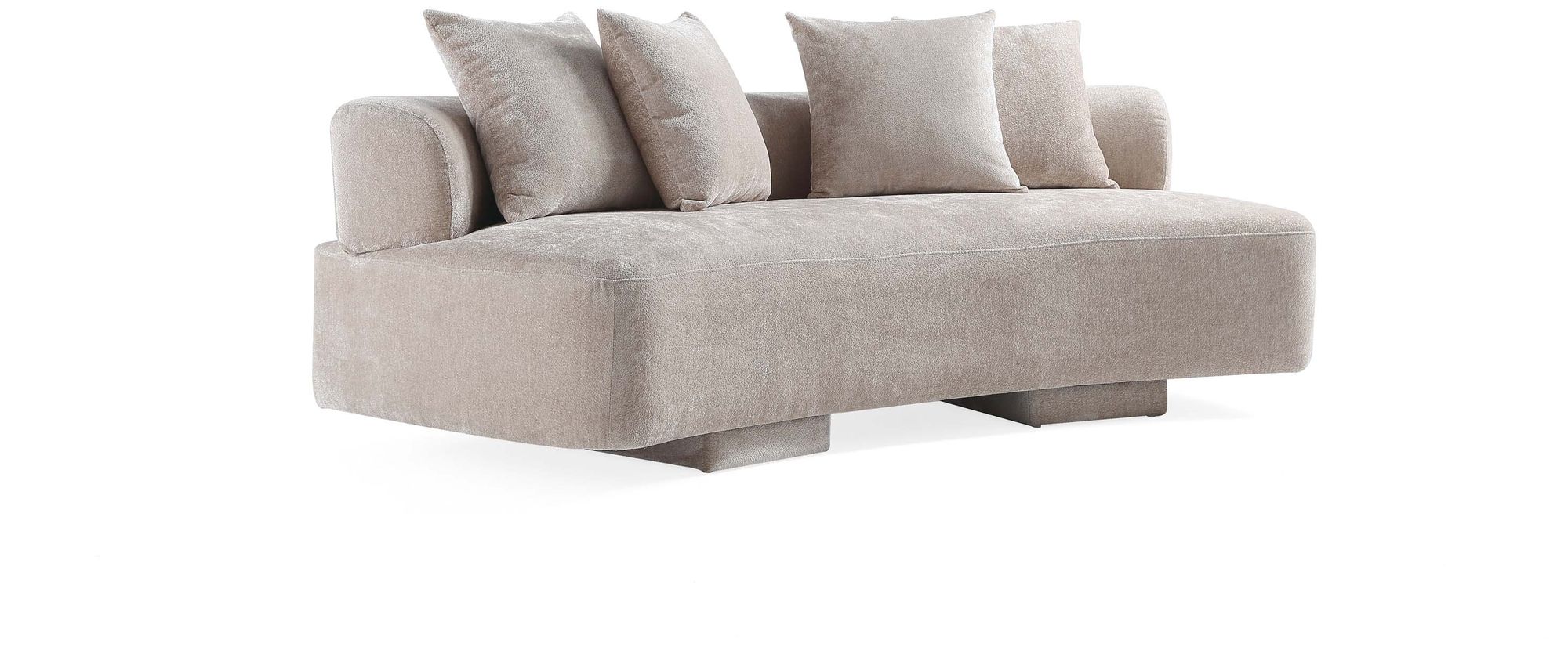 2- Piece Modern Verandah Chenille 112" Sofa and 90.6" Sofa in Bei