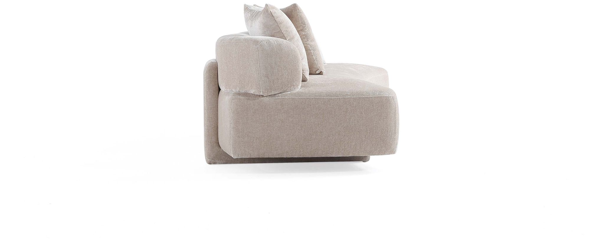 2- Piece Modern Verandah Chenille 112" Sofa and 90.6" Sofa in Bei