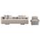 2- Piece Modern Verandah Chenille 112" Sofa and Accent Chair in Beige