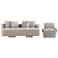 2- Piece Modern Verandah Chenille 90.6" Sofa and Accent Chair in Beige