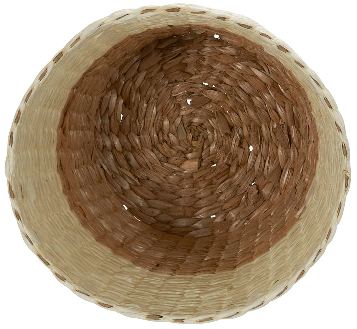 Image 4 2-Tone HandWoven Waste Basket more views