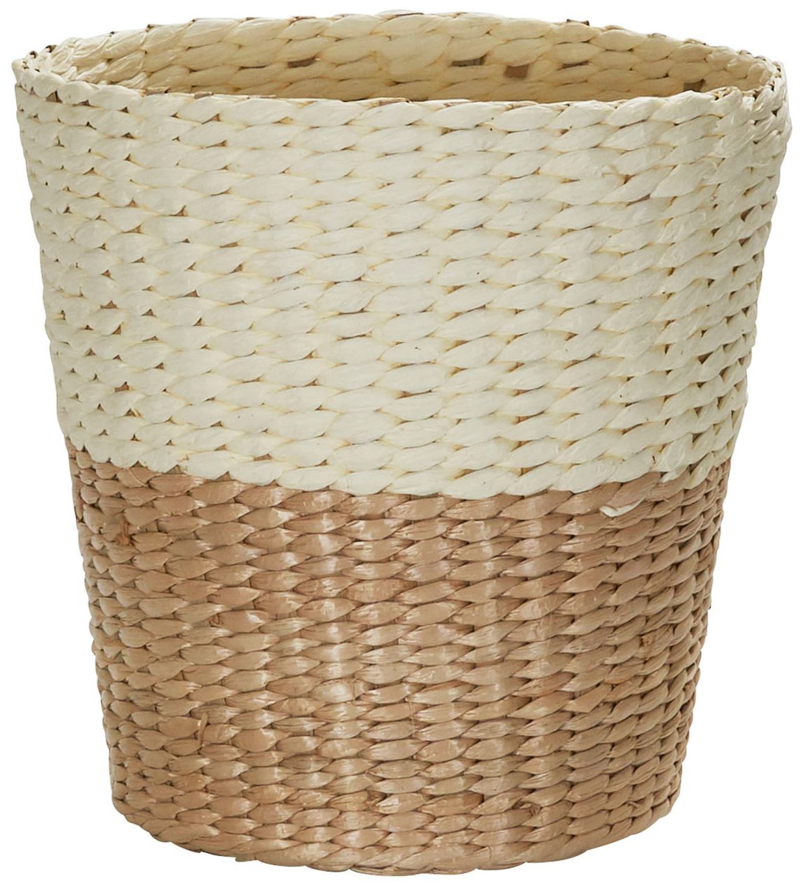 Image 6 2-Tone HandWoven Waste Basket more views