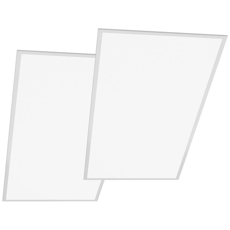 Image 1 2' x 4' White 36W Color Selectable LED Backlit Flat Panels Set of 2