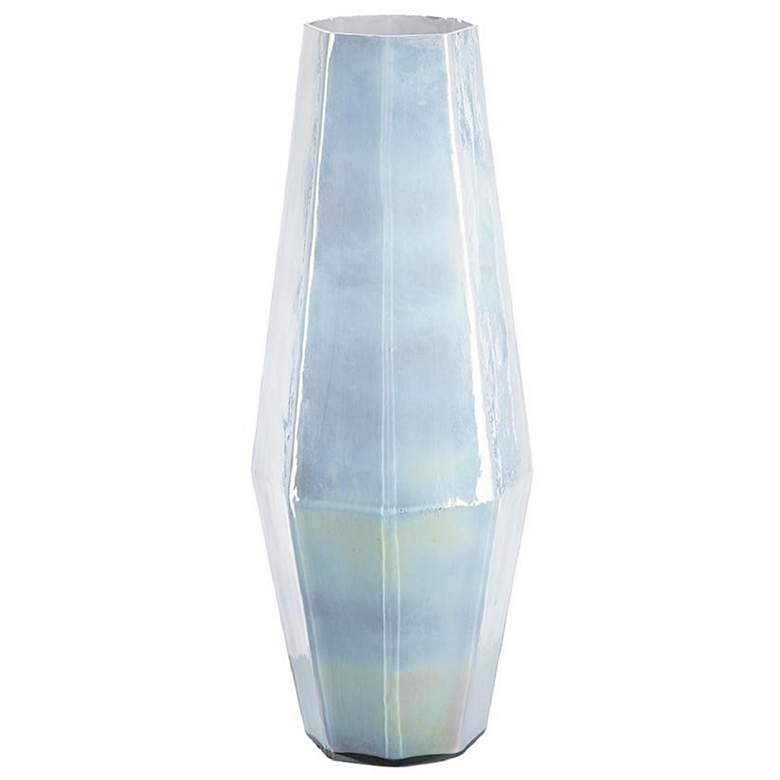 Image 1 20.1" Rainbow Opal Iridescent Glass Decorative Flower Vase