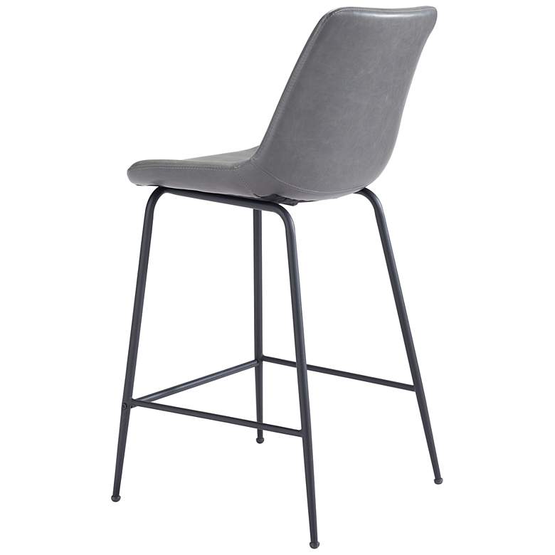 Image 7 20.1Lx20.1x38.6 Byron Counter Chair Gray more views