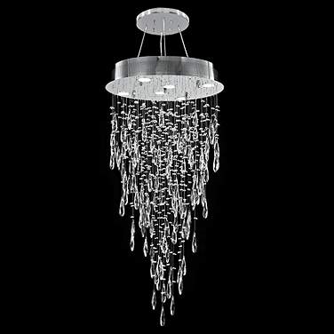 20" Diameter x 50" High Crystal Rain Chandelier