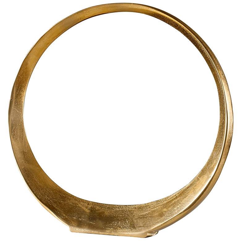 20-in High Gold Large Ring Sculpture