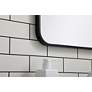 Thumbnail3 of 20-in W x 30-in H Soft Corner Metal Rectangular Wall Mirror in Black more views
