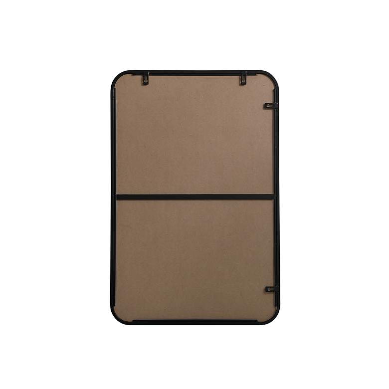 Image 7 20-in W x 30-in H Soft Corner Metal Rectangular Wall Mirror in Black more views