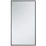 20-in W x 36-in H Metal Frame Rectangle Wall Mirror in Black