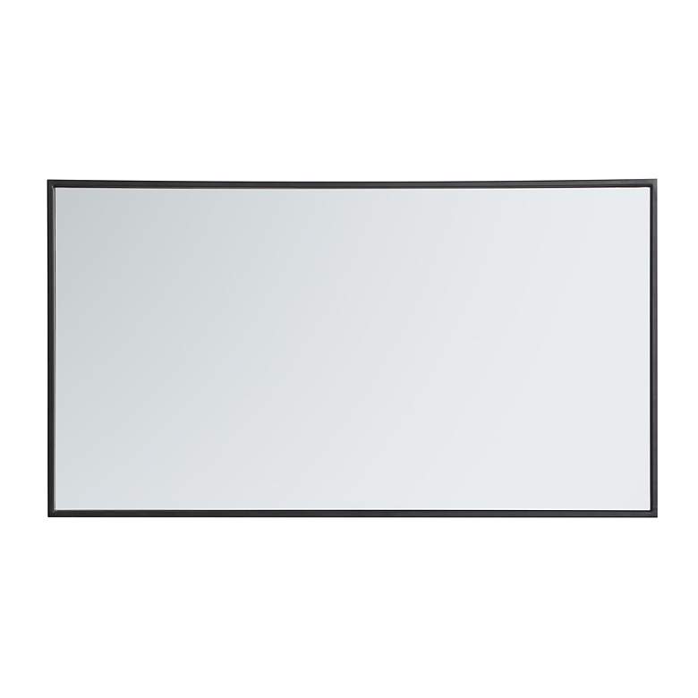 Image 7 20-in W x 36-in H Metal Frame Rectangle Wall Mirror in Black more views