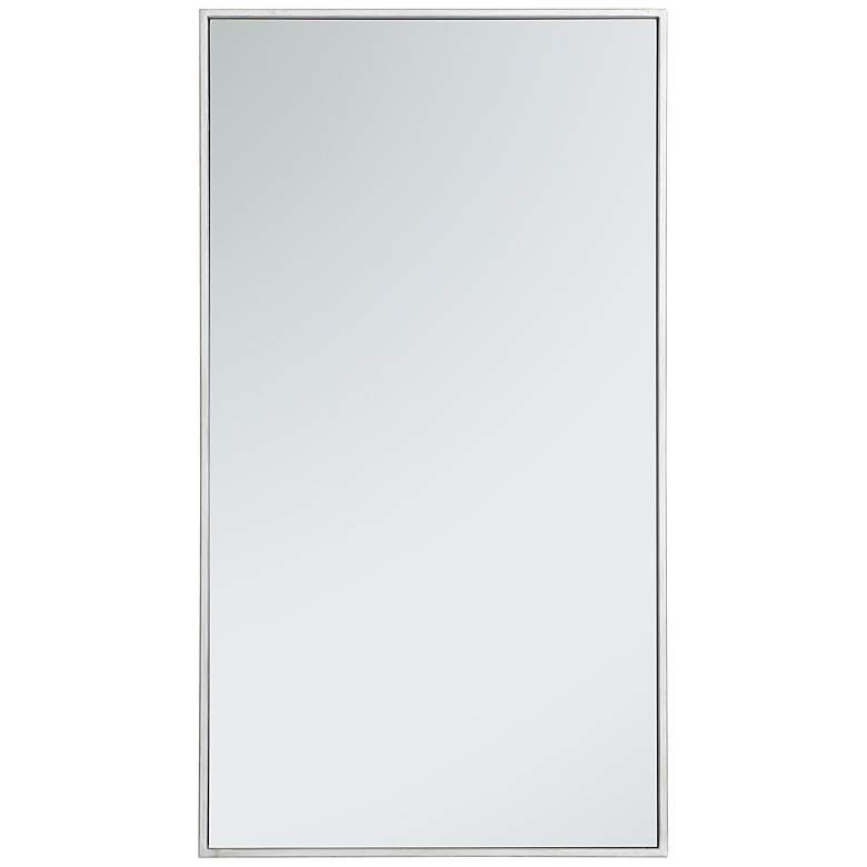 Image 3 20-in W x 36-in H Metal Frame Rectangle Wall Mirror in Silver