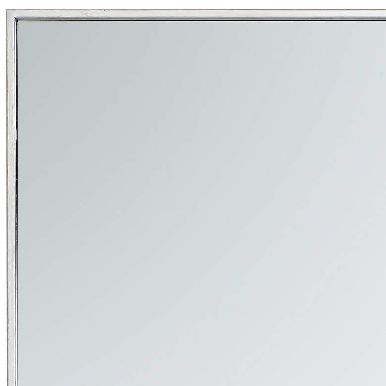 Image 4 20-in W x 36-in H Metal Frame Rectangle Wall Mirror in Silver more views