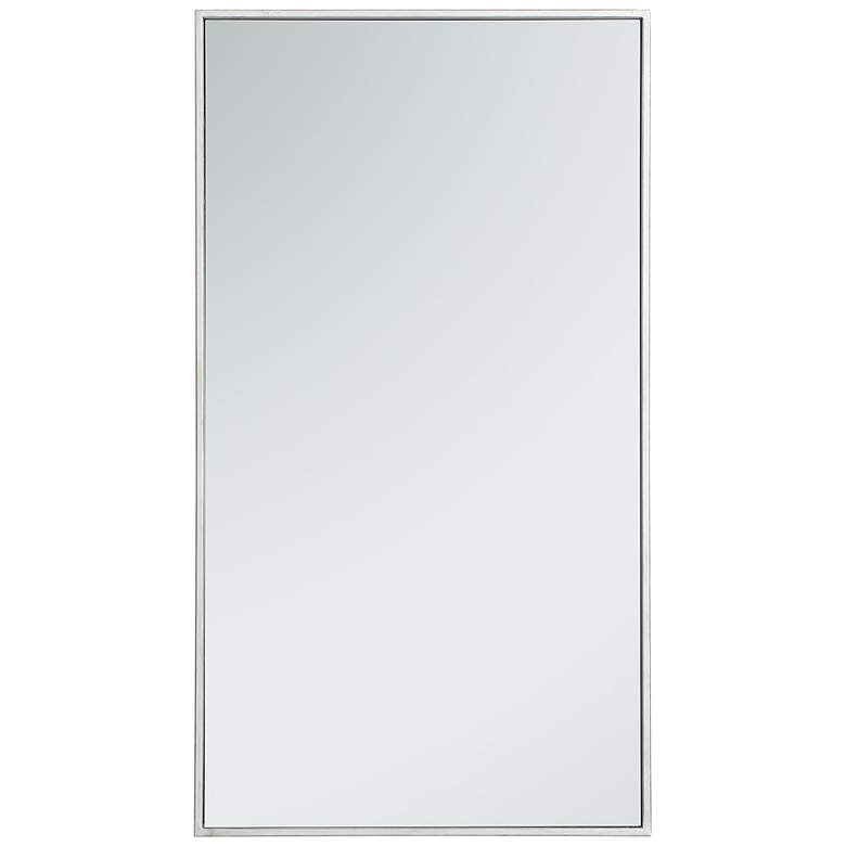 Image 7 20-in W x 36-in H Metal Frame Rectangle Wall Mirror in Silver more views