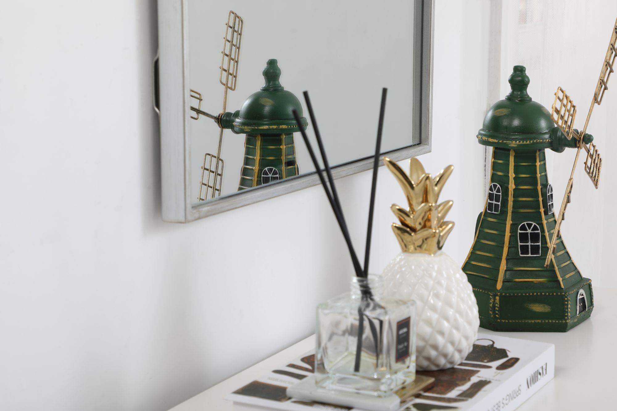 20-in W x 36-in H Metal Frame Rectangle Wall Mirror in Silver in scene