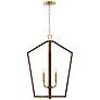20" W x 27" H 4-Light Pendant in Nordic Wood and Matte Brass made