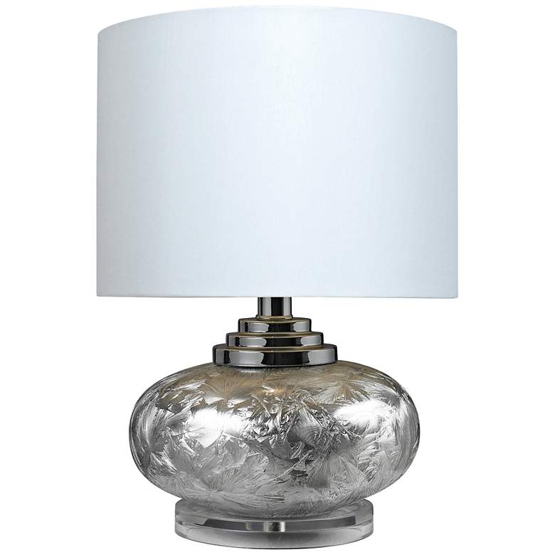 Image 1 20 inchH Silver Frosted Ceramic Accent Table Lamp