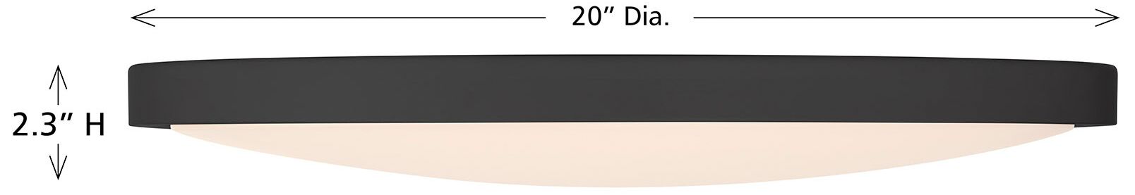 Image 6 20" LED Flush Mount in Black more views