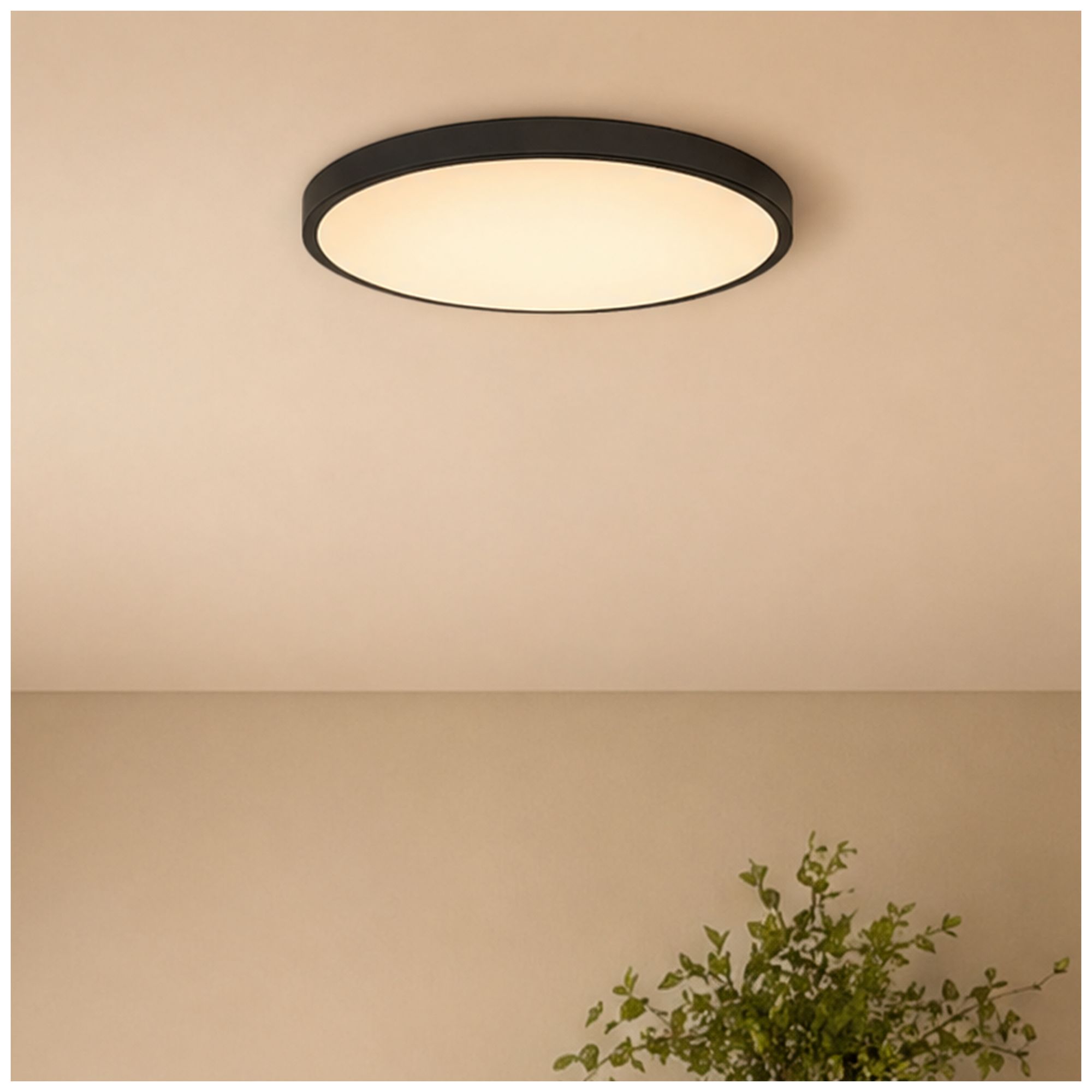 20" LED Flush Mount in Black