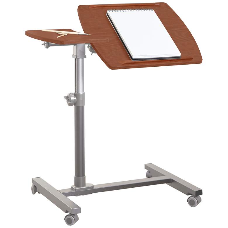 Image 1 200 Collection 16" Wide Cherry Wood Adjustable Reading Table