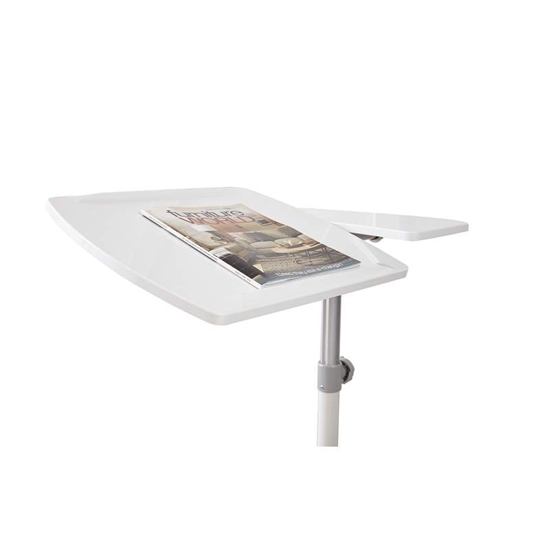 200 Collection 16&quot; Wide White Wood Adjustable Reading Table more views