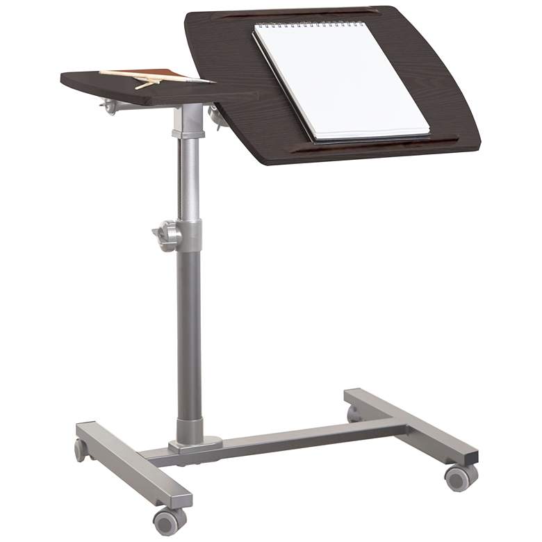 Image 1 200 Collection 16"W Espresso Wood Adjustable Reading Table
