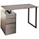 200 Collection 48" Wide Gray Reversible Desk with Pedestal