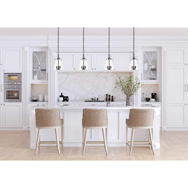 Image 1 Crystorama Voss 3 Light Matte Black Mini Chandelier in scene