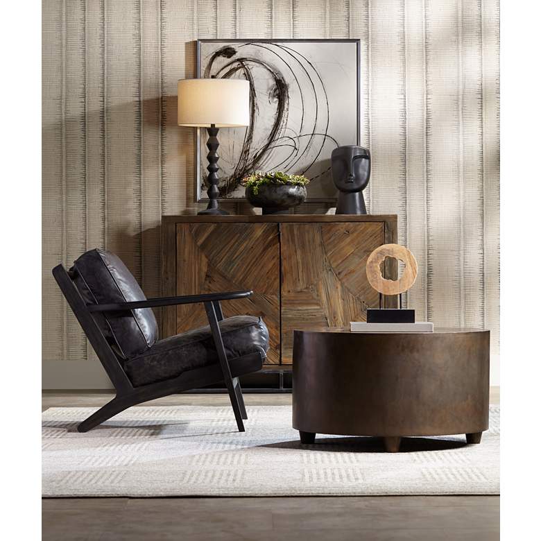 Image 1 360 Lighting Timberline 32" High Black Faceted Base Table Lamp in scene