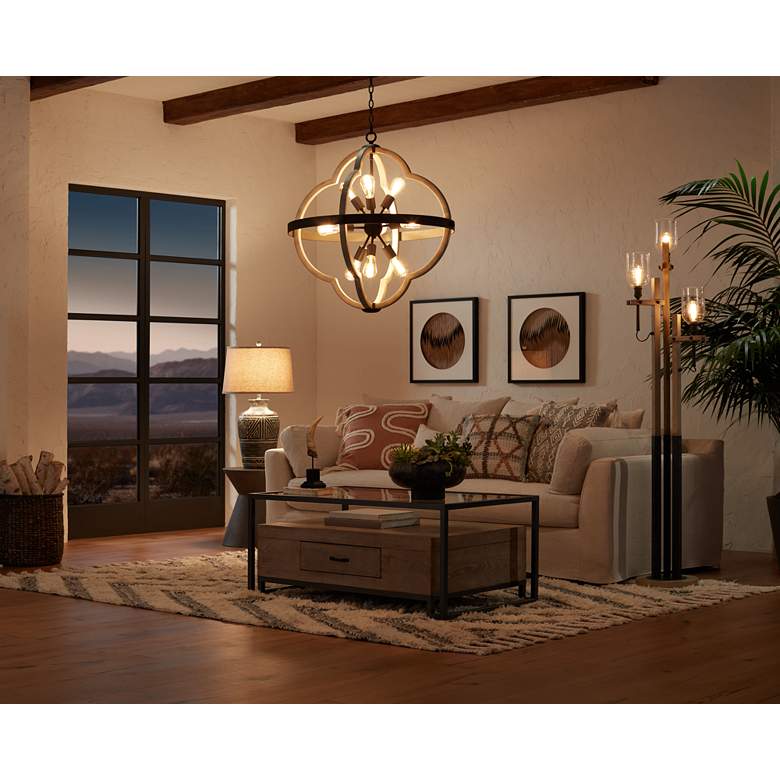 Image 1 John Timberland Miguel 32" Earth Tone Rustic Jar Southwest Table Lamp in scene