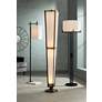 1_Vista Cone 68" Brass Gray Torchiere Floor Lamp with Smart Socket in scene